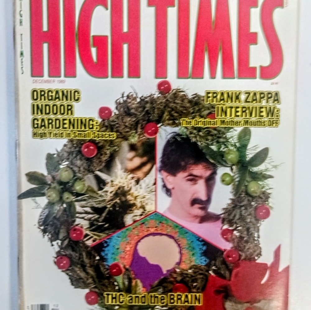 Vintage High Times Magazine December 1989 Frank Zappa Interview THC Free Ship